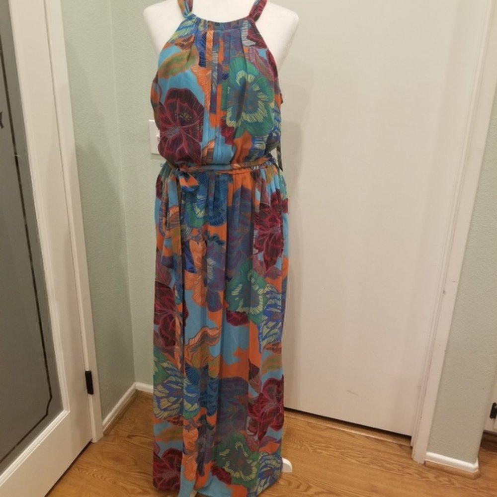 New Long Floral Colorful Nine West Dress
